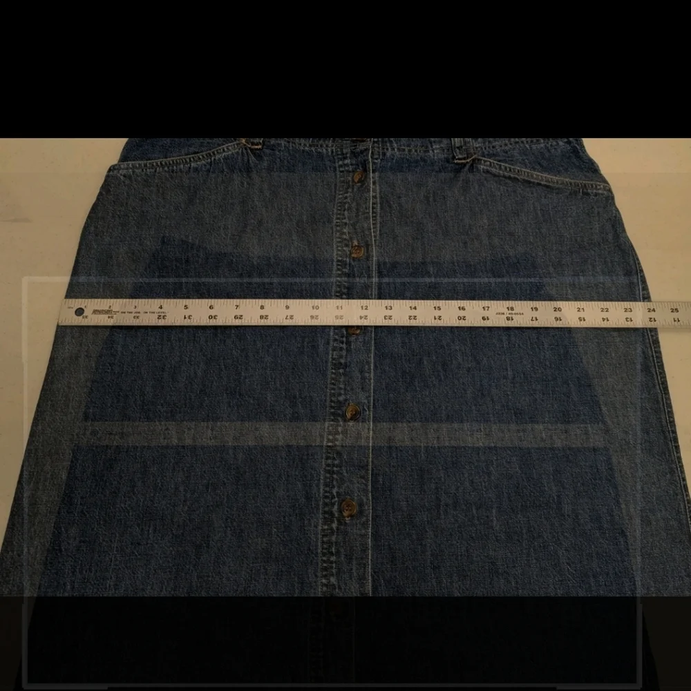 Jones Jeans Button Front Denim Maxi Skirt 18W Mature American 90s #40